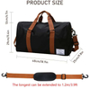 Customized Waterproof Black Unisex Ovenight Sport Bags Men Gym Travel Duffel Weekender Bag with Shoe Compartment