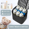 Ice pack included cooler bags breast milk storage container freezable 6-bottle breastmilk cooler bag for baby bottle