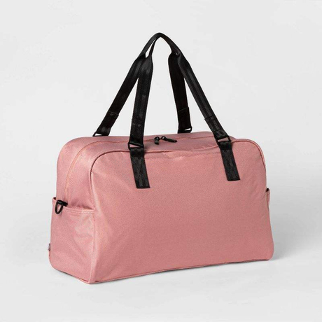 Customized Portable Travelling Sport Duffel Gym Bag Portable Waterproof Pink Duffle Weekender Travel Bag