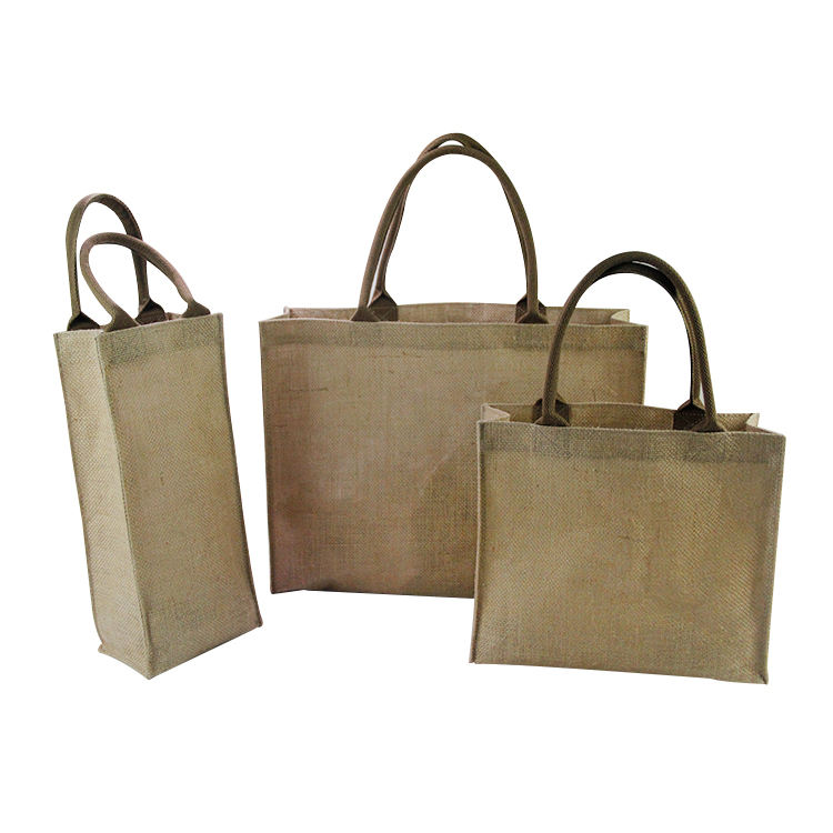 100% nature hemp shopping bag, wholesale reusable custom jute tote bag