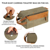 Waterproof Durable Waxed Canvas Toiletry Bag Travel Portable Handle Toiletries Organizer Men Dopp Kit Bag
