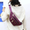 Wholesale Diamond Embroidery Waist Bag Women with Multi Pockets Fashion Waterproof Girls Fanny Pack