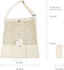 Foldable Shopping Mesh Market Bag Recycle Beach Bag Reusable Cotton Bag heavy duty