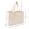 eco recycled cotton tote bag with 6 inner pocket heavy duty reusable grocery shopping bags washable cloth beach bag