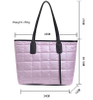 Lightweight Cloth Nylon Quilted Puffy Handbag Shoulder Puffer Weekend Bag Gym Bag Pink Puffer Tote Duffle Bag