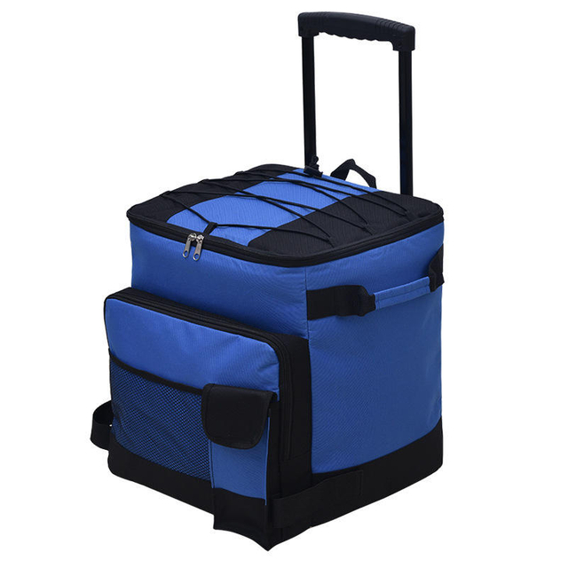 Extra Large 43L soft beach rolling cooler with wheels and handle and removable liner collapsible insulated cooler on wheels