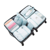 custom logo 6pcs packing cubes for travel foldable travel cubes set lightweight luggage storage bag