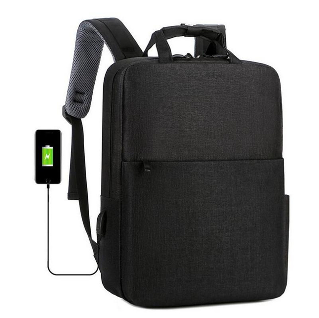 Custom Logo Anti-theft Men Slim Rucksack Casual Daypack School Back Pack Usb Charging Backpack for School Business