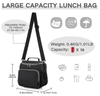 Black Waterproof School Travelling Gym Lunch Cooler Bags Insulated Foil Thermal Bag for Hot And Cold Food Drinks