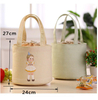 Japanese Cartoon Cute Warm And Thick Doll Bento Bag, Student Portable Lunch Cooler Bag
