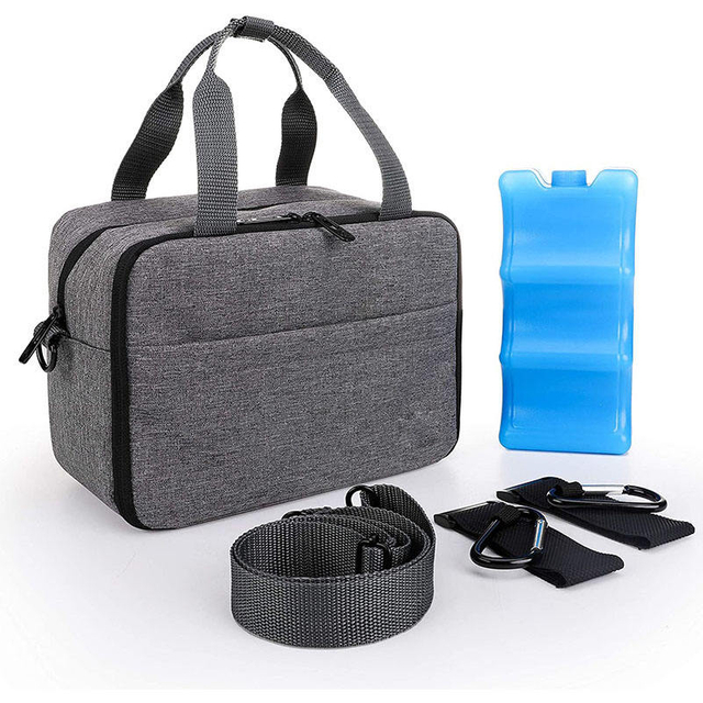 Cooler Bag Breastmilk with Ice Pack Outdoor Work Camping Hiking Lunch Tote Bag for Women Men with Adjustable Shoulder Strap