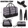 High Quality Customized Printing Travel Overnight Duffle Bag Crossbody Bag Makeup Pouch 3pcs Woman Weekend Bag Set
