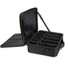 Customize Logo Portable Cosmetic Make Up Case Bag for Ladies Black Beauty Bag 3 Layers Makeup Case