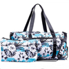 Large Women Printed Sports Utility Tote Luggage Travel Bags Duffle Portable Weekender Overnight Bag Duffel with Zipper Pouch