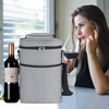 Hot sale wine grocery bag cooler bag wine champagne insulated carrier tote bag with removable divider