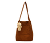 Custom Women Corduroy Shoulder Bag Sublimation Large Corduroy Tote Bag Oversized Pouch Bag with Magnetic Buckle