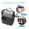 Insulated Lunch Cooler Bag Double Layer Thermal Lunch Box Food-grade Aluminium Foil Tote Lunch Cooler Bag for Man