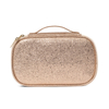 Small Custom Shiny Glitter PU Leather Girls Women Portable Travel Makeup Bag Cosmetics