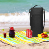 2 Bottle Wine Carrier Cooler Bag Travel Beach Picnic Insulated Wine Bottle Holder Bag with Single Strap