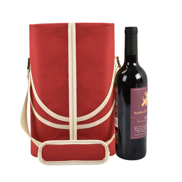 Single Bottle Insulated Wine Tote 1 Bottle Wine Carrier Bag Padded Wine Cooler bag