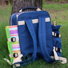 Outdoor Tableware Backpack Set Camping Road Trip Portable Wine Cooler Bag Waterproof Picnic Bag
