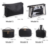 Waterproof Woman Girls Zipper Cosmetics Organizer Bags Carry on Initial Small Make Up Pouch Bag