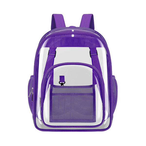 Heavy Duty Black Transparent Backpack for School Large See Through Backpack clear Bookbag for Student Work Travel