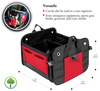 Large Collapsible Trunk Organizer Portable Multi Compartments Trunk Storage with Pockets for Grocery Cargo