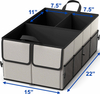 Custom Logo Waterproof 3-Compartment Cargo Trunk Storage Organizer Collapsible Cargo Trunk Storage Organizer for Car