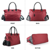 High Quality Weekend Trip Spend A Night Tote Duffel Bags with Leather Handle Custom Travelling Duffle Bags for Women