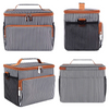 Leakproof Reusable Insulated Cooler Lunch Bag Office Work Picnic Hiking Beach Lunch Box Organizer with Adjustable Shoulder S