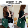 Women large durable fashion grocery shopper handbags etercycle corduroy tote bags custom with shoulder strap