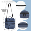 Large Capacity 18L Three Deck Insulated Lunch Bag Leakproof Reusable Lunch Box with Adjustable Strap for Outdoor Picnic Beach