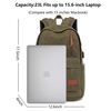Canvas Laptop Backpack Waterproof School Backpack With USB Charging College Backpack