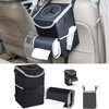 Car Trash Receptacle With Lid And Storage Bag Holder Leak Proof Car Parts Trash Receptacle