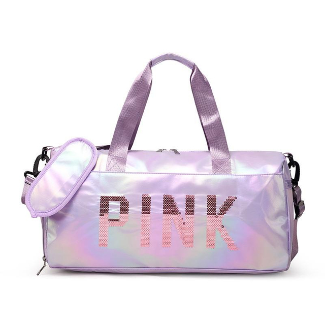 Large Capacity Wet And Dry Separation Portable Short Distance Travel Lightweight Exercise Fitness Laser Duffel Bag