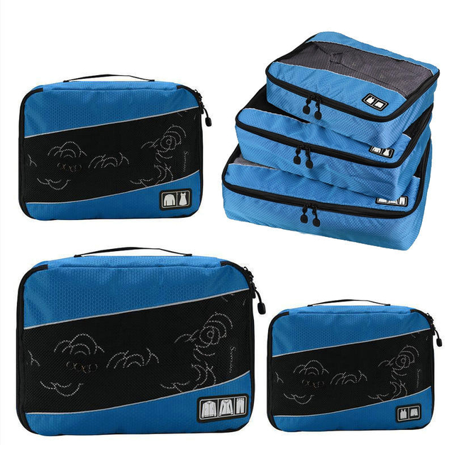 Waterproof High Quality Foldable Luggage Compression Pouches 3 Sets Packing Cubes Travel Bag