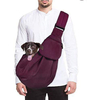 Portable Dog Travel Sling Crossbody Walking Pet Shoulder Bag with Phone Zipper Pocket Adjustable Buckle