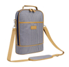Upgraded Portable Waterproof Travel Single Bottle Insulated Wine Carrier Tote Wine Cooler Bag with Glasses Compartment