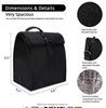 Premium Men Boys Reusable Cotton Insulated Bag Fitness Sport Gym Eco Friendly Crossbody Lunch Bag Black