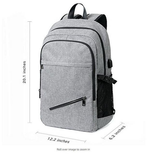 Wholesale college high school waterproof backpack bags with USB charging port