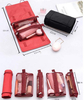 Customized Logo Hanging Cosmetic Toiletry Bag Travel Rolling Foldable Makeup Organizer Storage Pouches