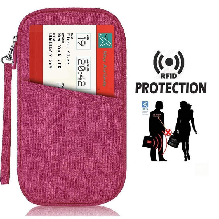 Travel passport rfid wallet card key card purse passport holder organizer