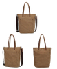 Women canvas crossbody shoulder bag with crazy leather handle portable canvas bags women tote bags handbags