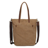 Women canvas crossbody shoulder bag with crazy leather handle portable canvas bags women tote bags handbags