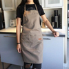Wholesale chef denim apron kitchen jeans denim bib aprons custom print for men women