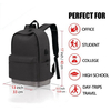 Waterproof Smart Daypack Travel Business Laptop Backpack Bag With USB Charging And Earphone Port