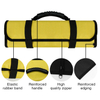 Heavy Duty Hanging Tool Organizer Wrap Roll with Zipped Compartments for Tool Storage Canvas Tool Bag