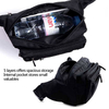 Black custom multi-functional belt bag fanny pack waterproof running sport waist bag