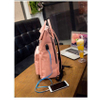 Pink Recycled Rpet Rolltop Backpack Fashion Roll Up Travel Backpack Daypack with USB Charge